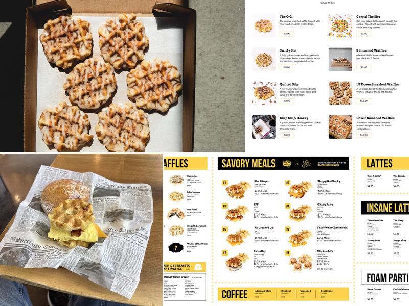 Smashed Waffles Menu
