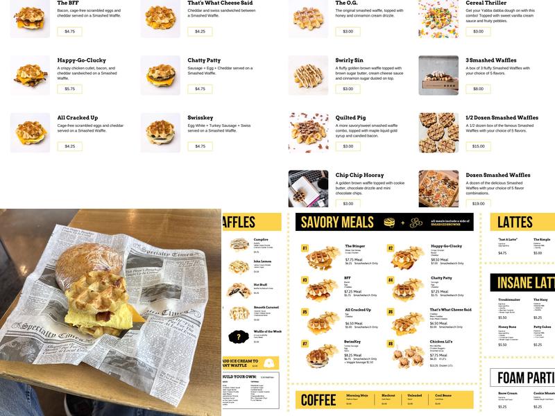 Smashed Waffles Menu