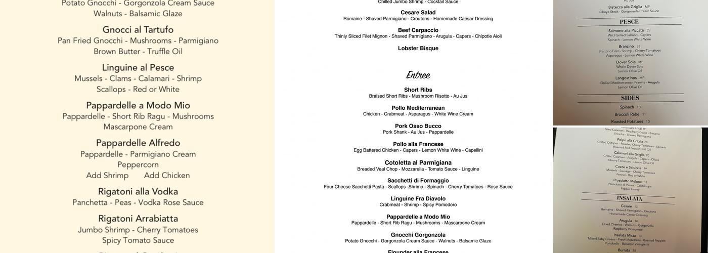 Il Posto Ristorante Menu