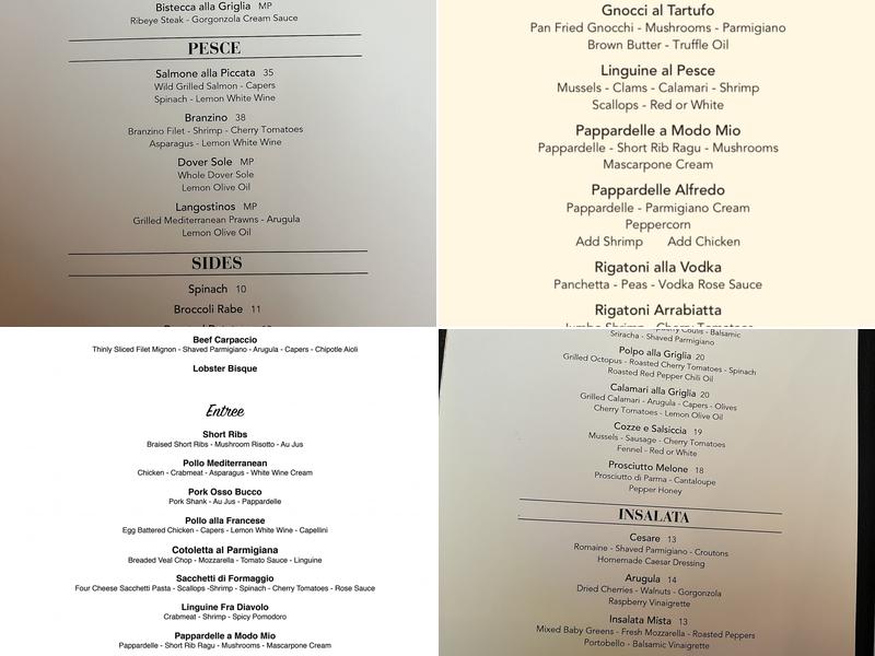 Il Posto Ristorante Menu