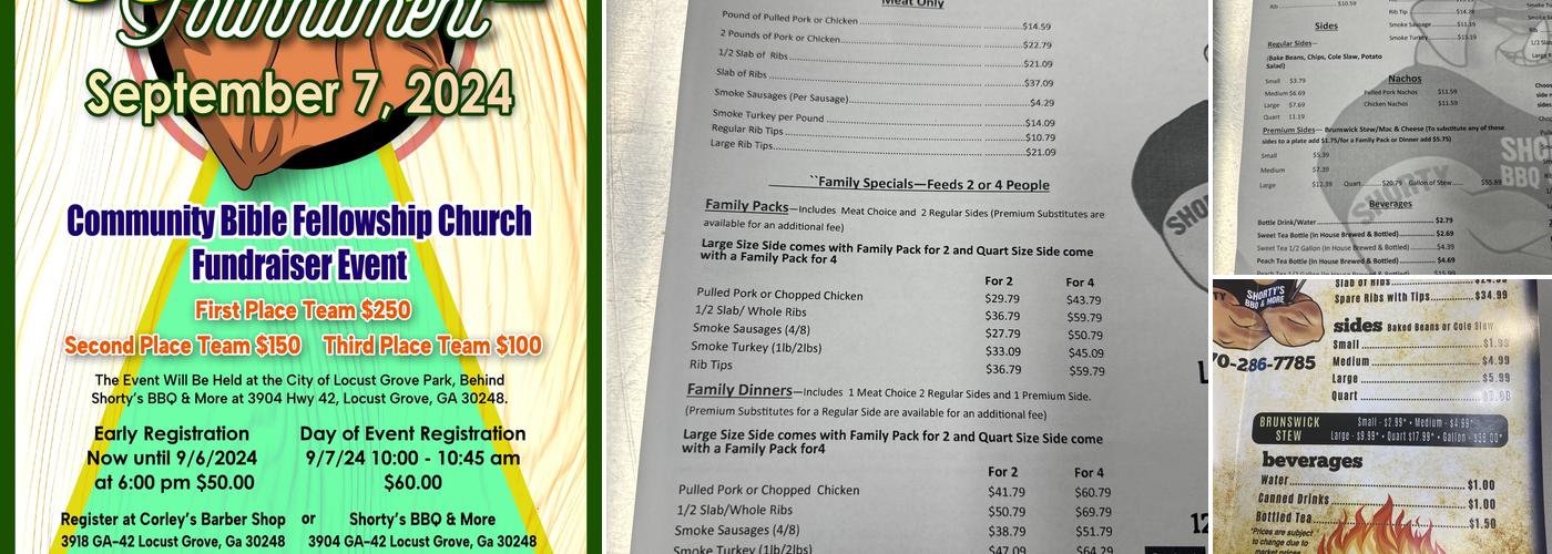 Shorty's BBQ and More Menu