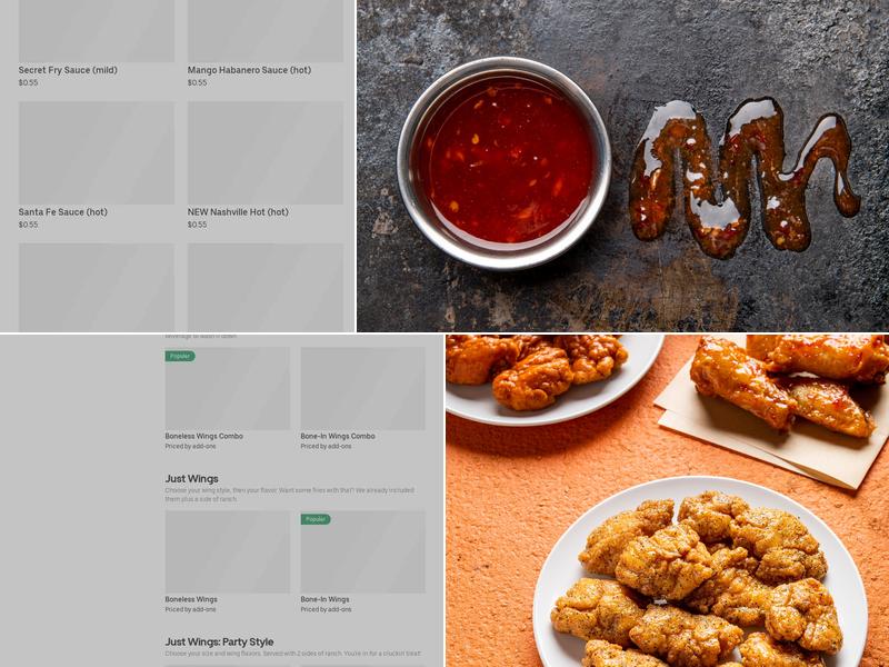 It's Just Wings Menu