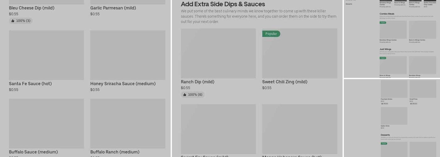 It's Just Wings Menu