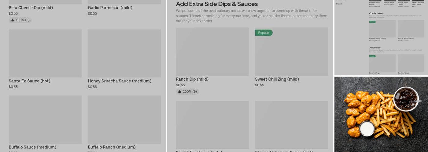 It's Just Wings Menu