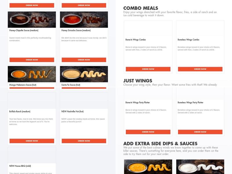 It's Just Wings Menu