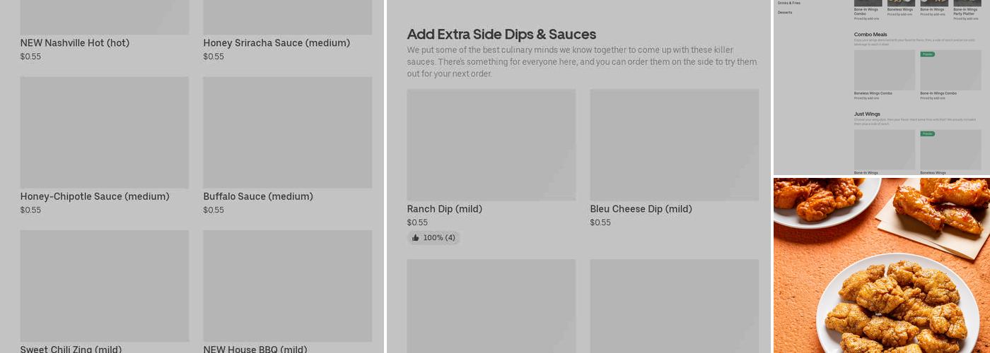 It's Just Wings Menu