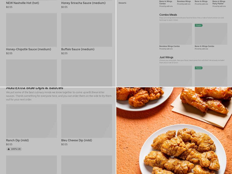 It's Just Wings Menu