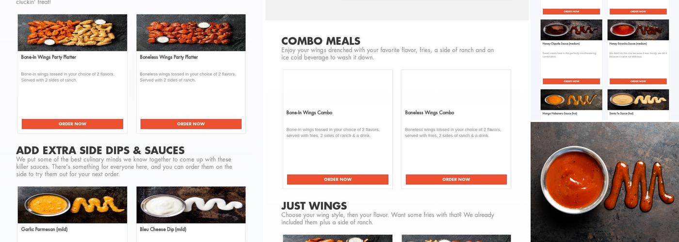 It's Just Wings Menu