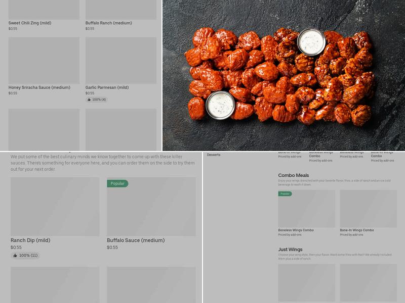 It's Just Wings Menu