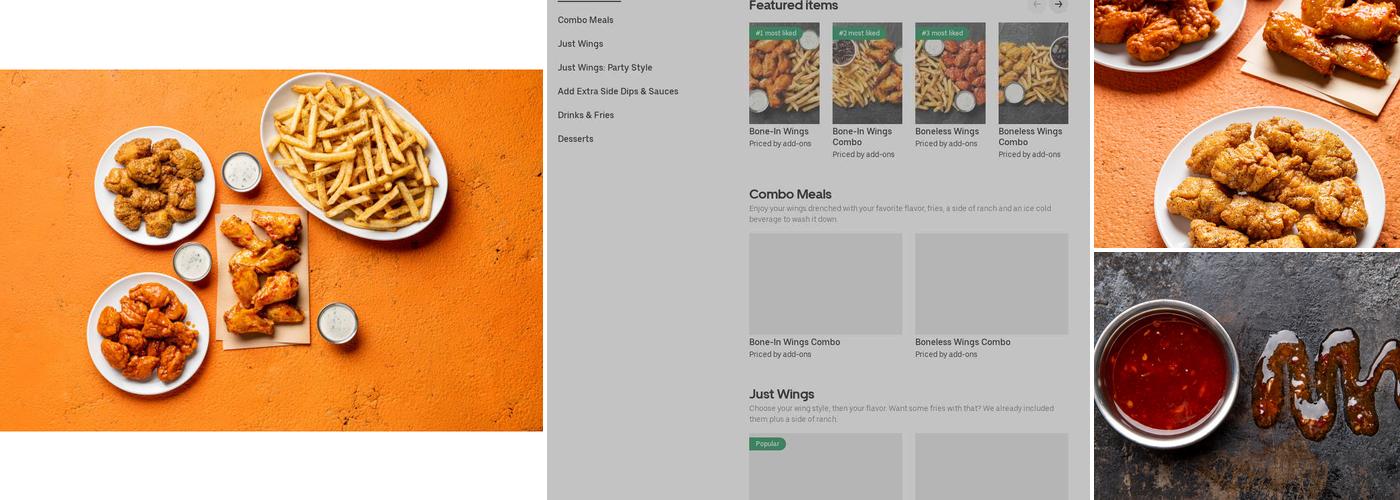 It's Just Wings Menu