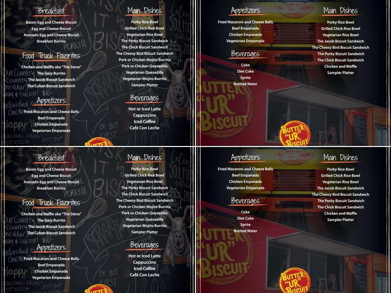 Butter “UR” Biscuit Menu