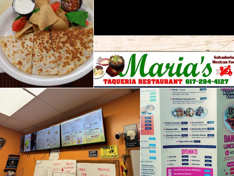 MARIA'S TAQUERIA RESTAURANT Menu