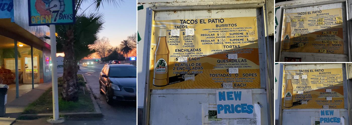 Tacos El Patio Menu