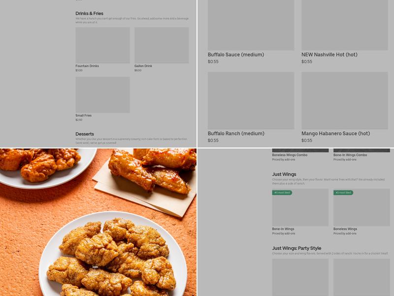 It's Just Wings Menu