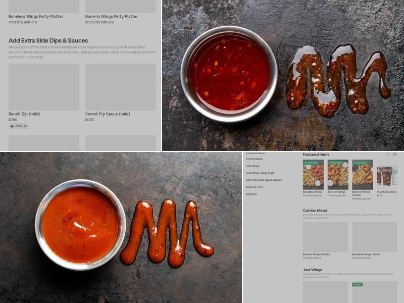 It's Just Wings Menu