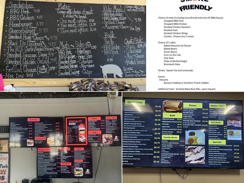 Smoke Friendly BBQ Menu