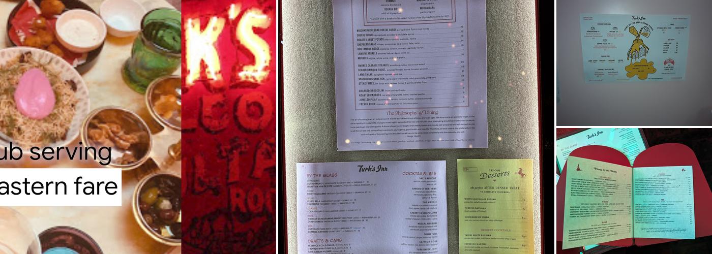 The Turk's Inn Menu
