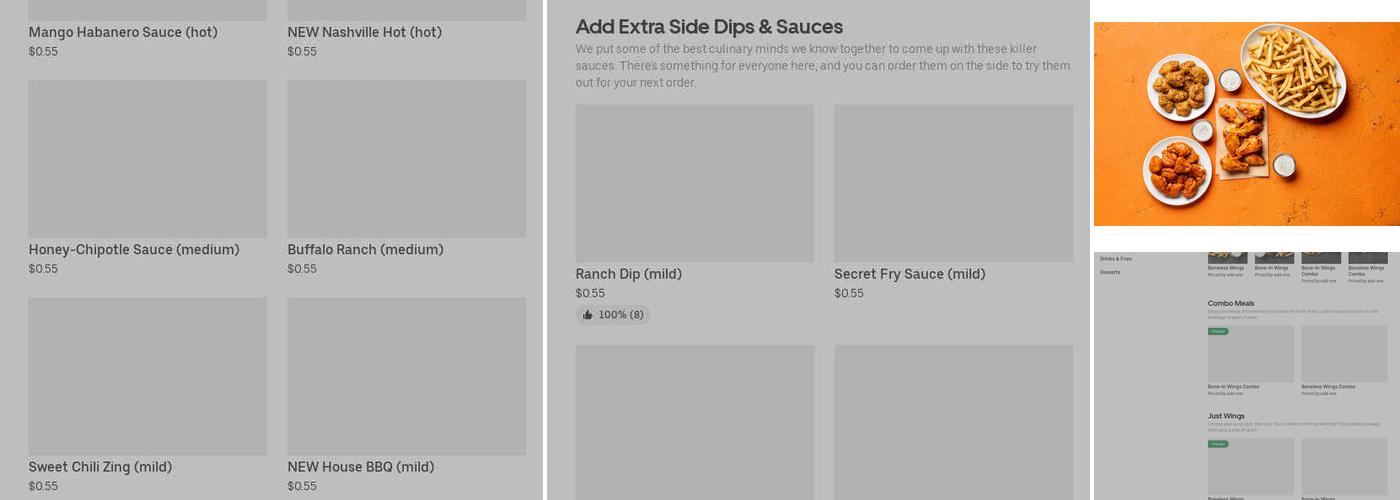 It's Just Wings Menu