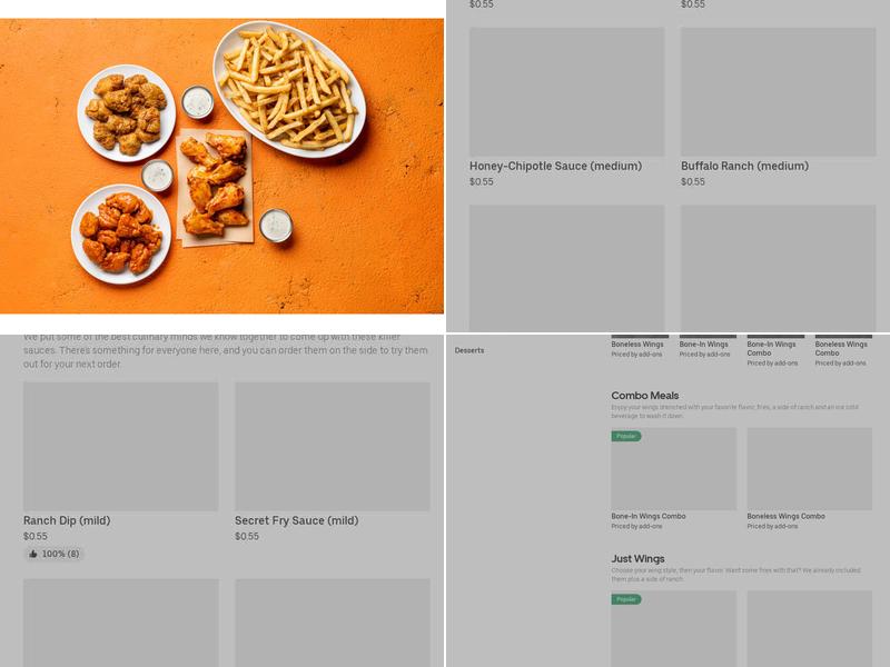 It's Just Wings Menu