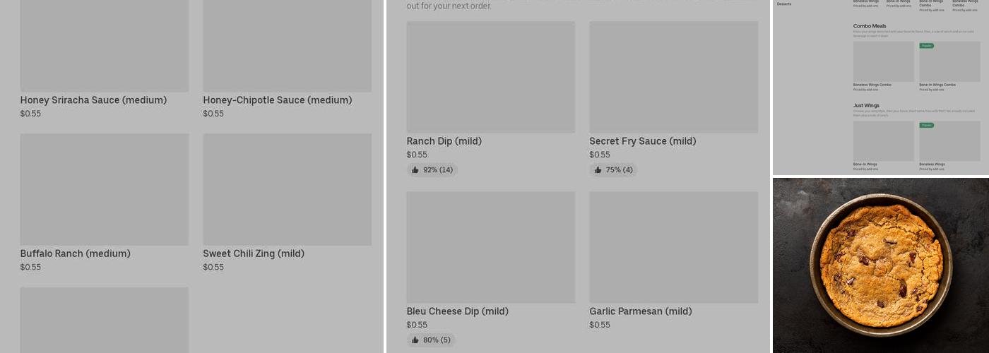 It's Just Wings Menu