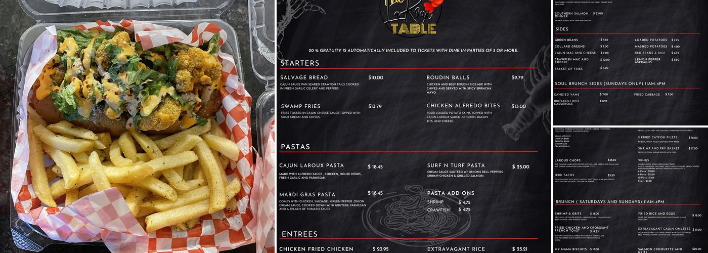 The LaRoux Table Menu