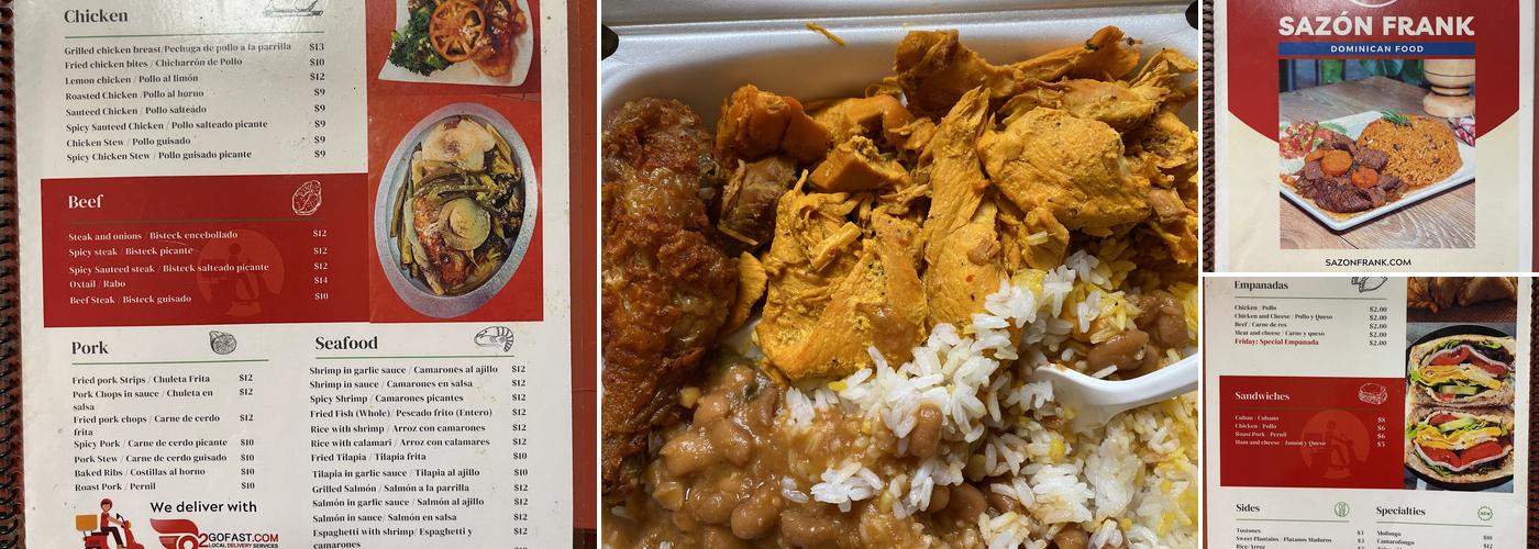 Sazón Frank Menu