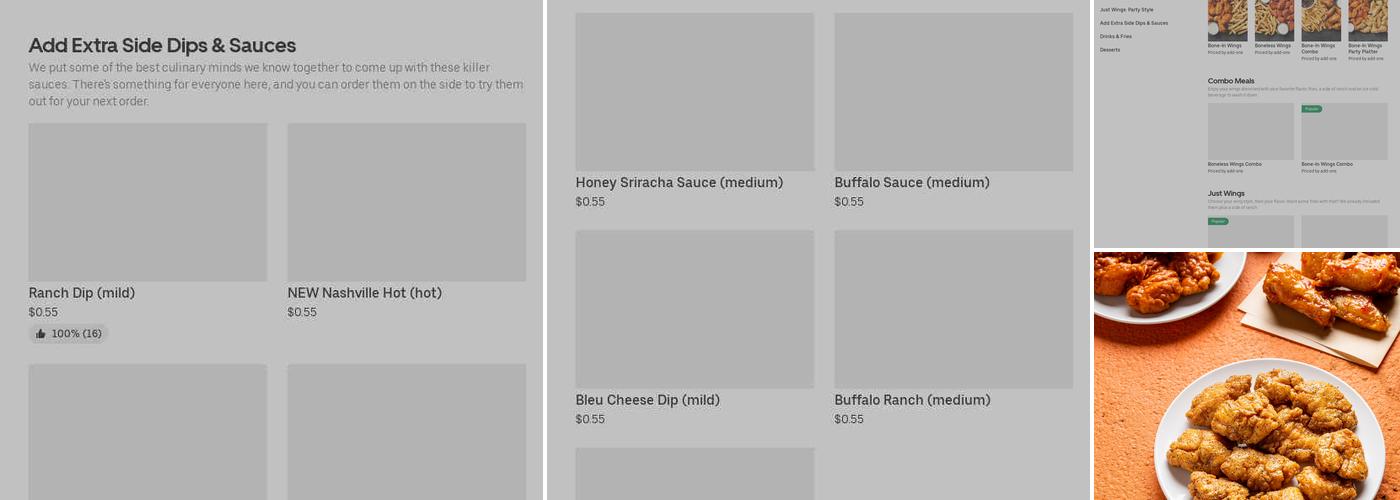 It's Just Wings Menu