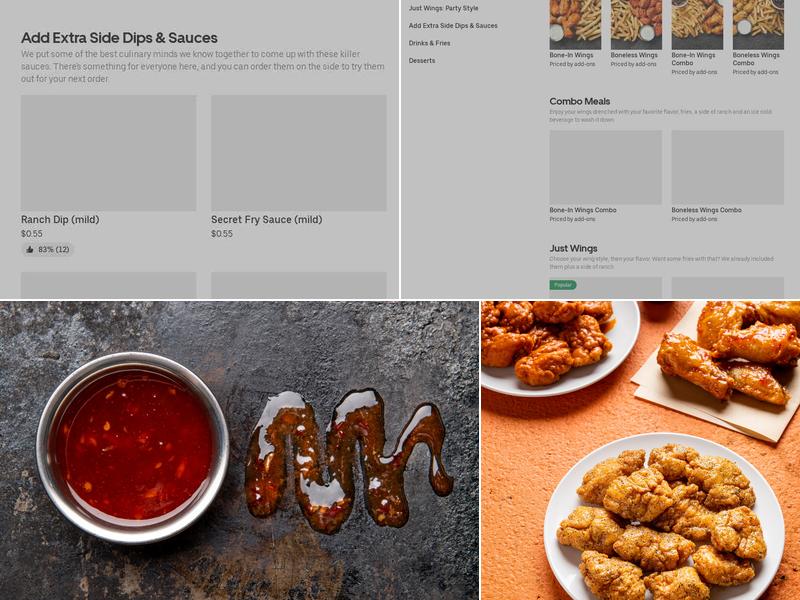 It's Just Wings Menu