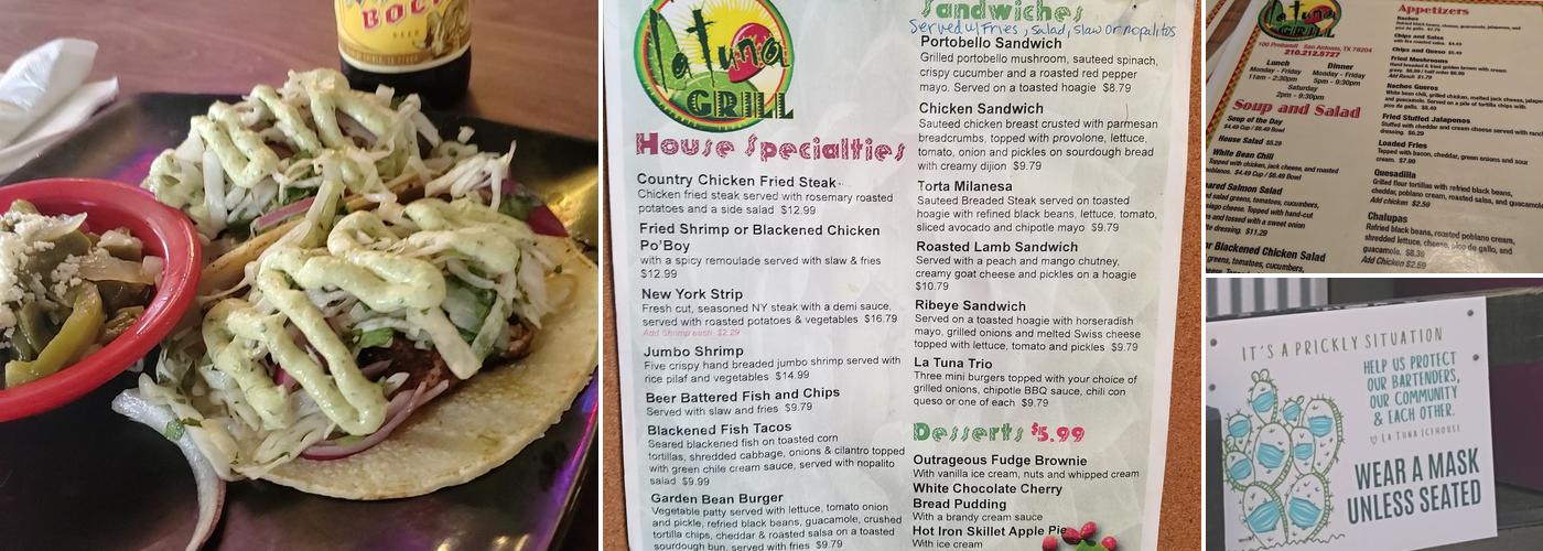 La Tuna Icehouse Menu