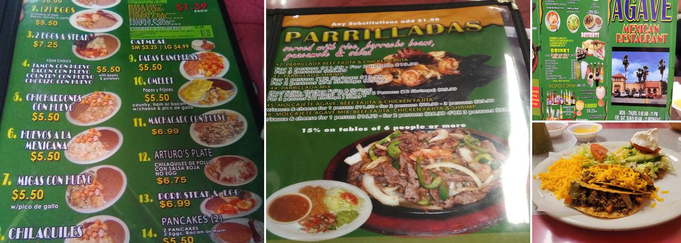 Agave Menu