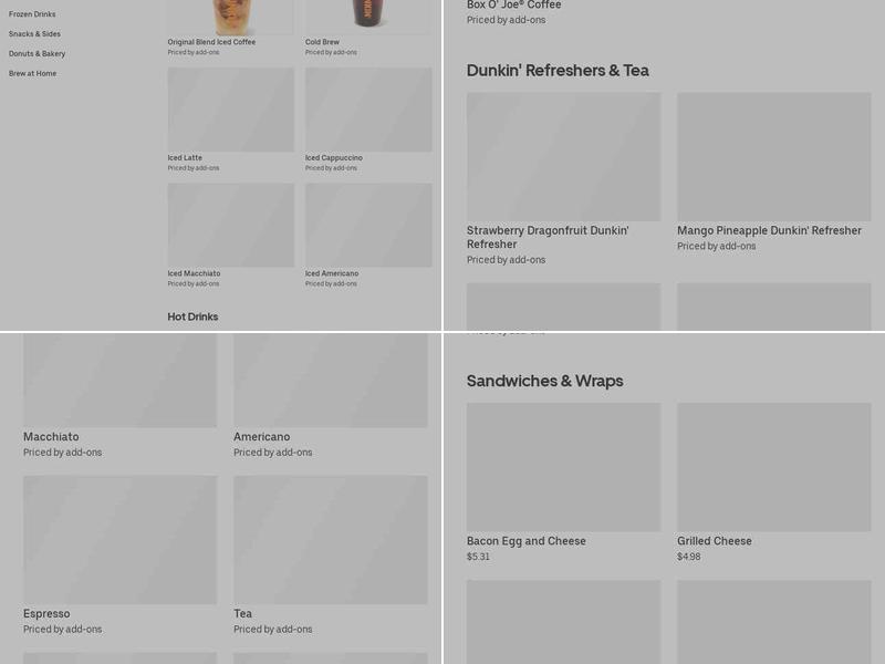 Dunkin' Menu