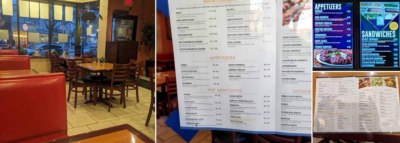 LEVANT DELIGHT Menu