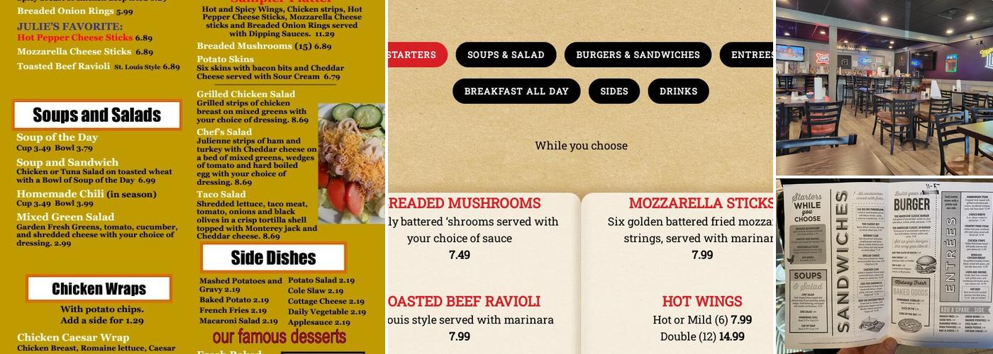 Midway One Stop Diner Menu