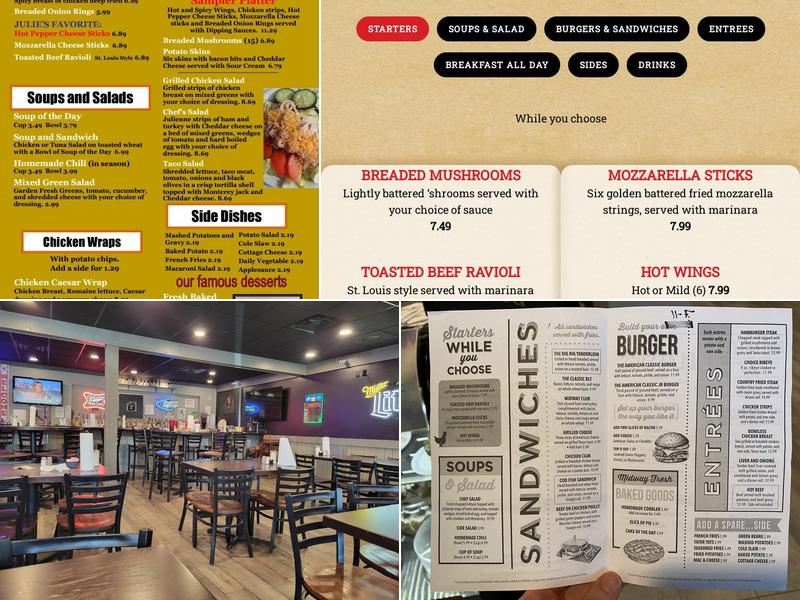 Midway One Stop Diner Menu