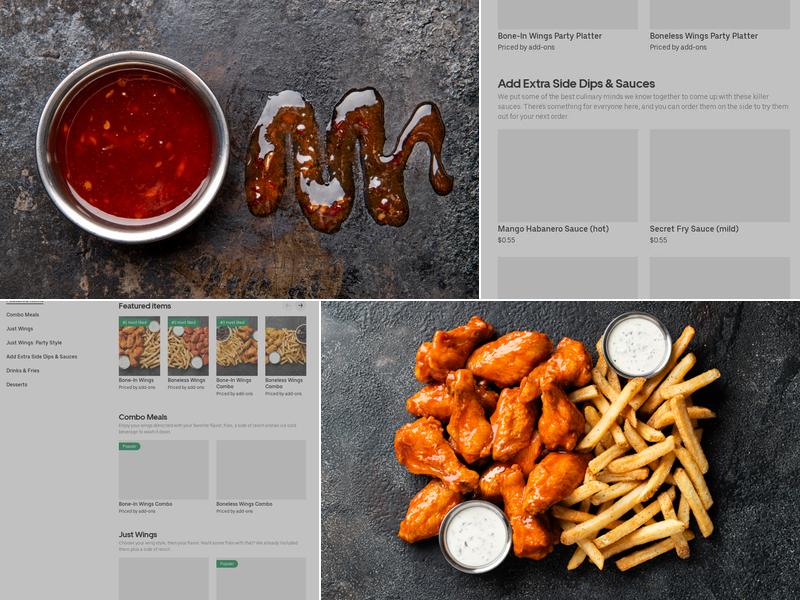 It's Just Wings Menu