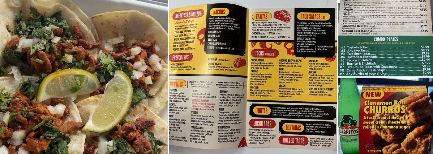 Victor's Taco Shop Menu