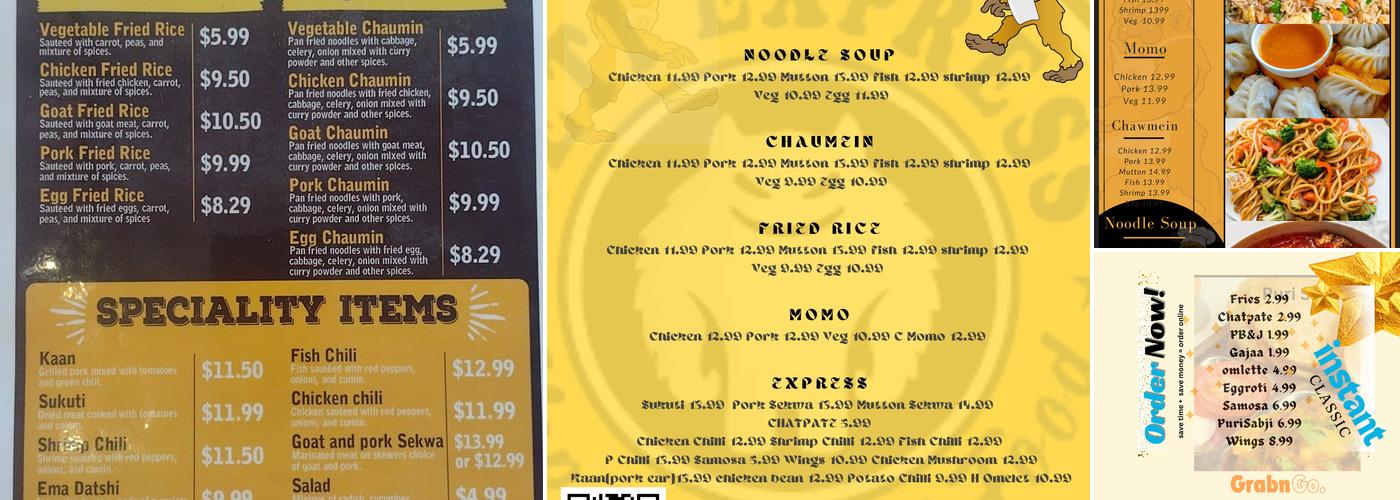 Pho and barbecue house Menu