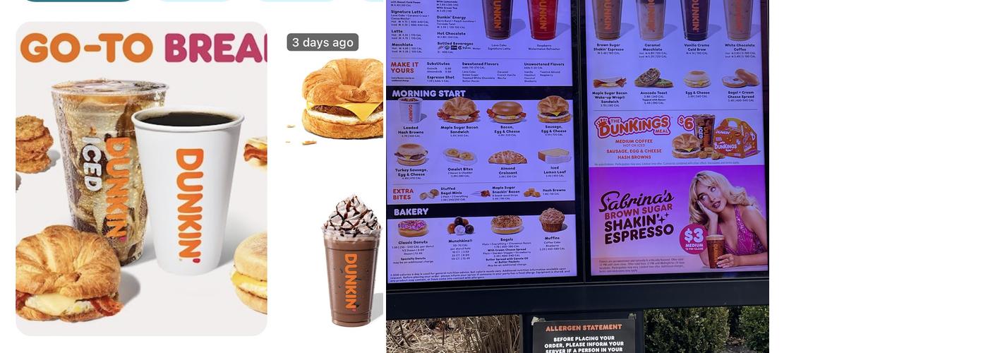 Dunkin' Menu