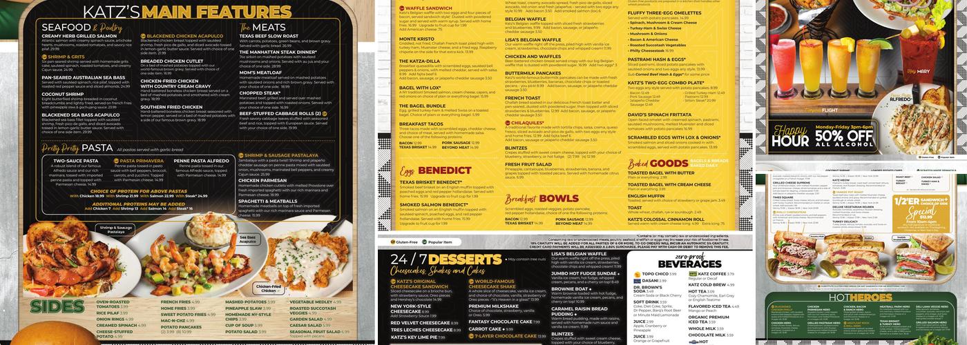 Katz's Menu
