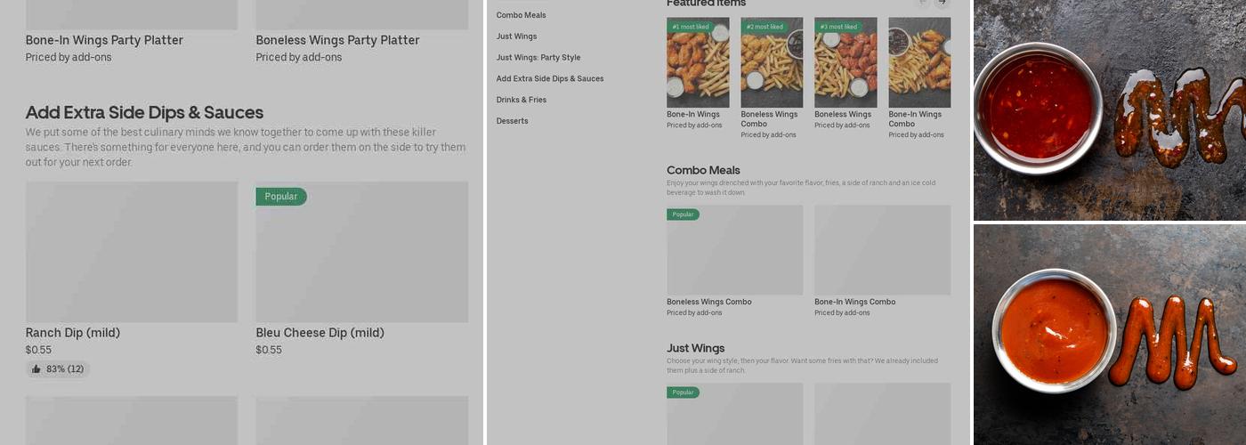 It's Just Wings Menu