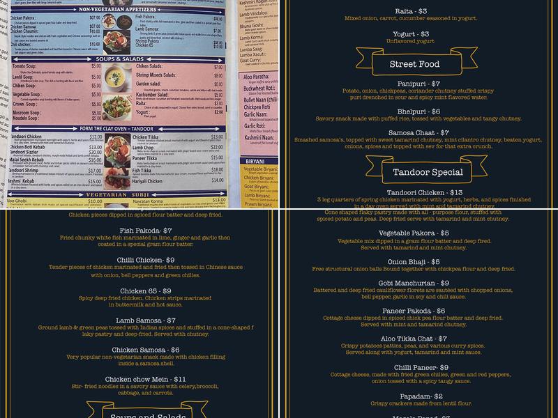 Royal Chef's Kitchen And Banquet Menu