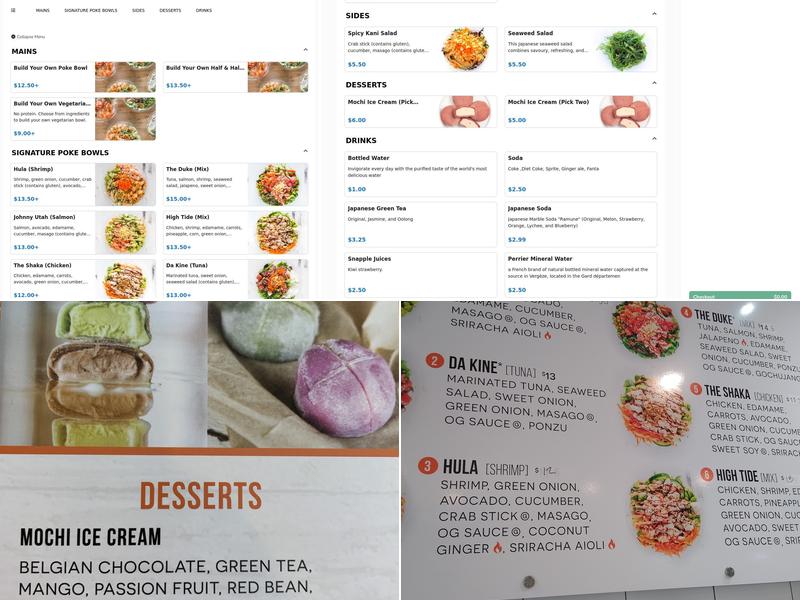Poke Bros. Menu