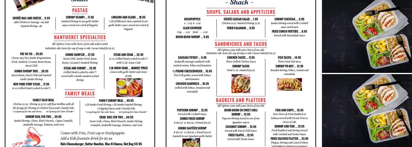 Combo Kitchen at Nantucket Shrimp Shack Menu