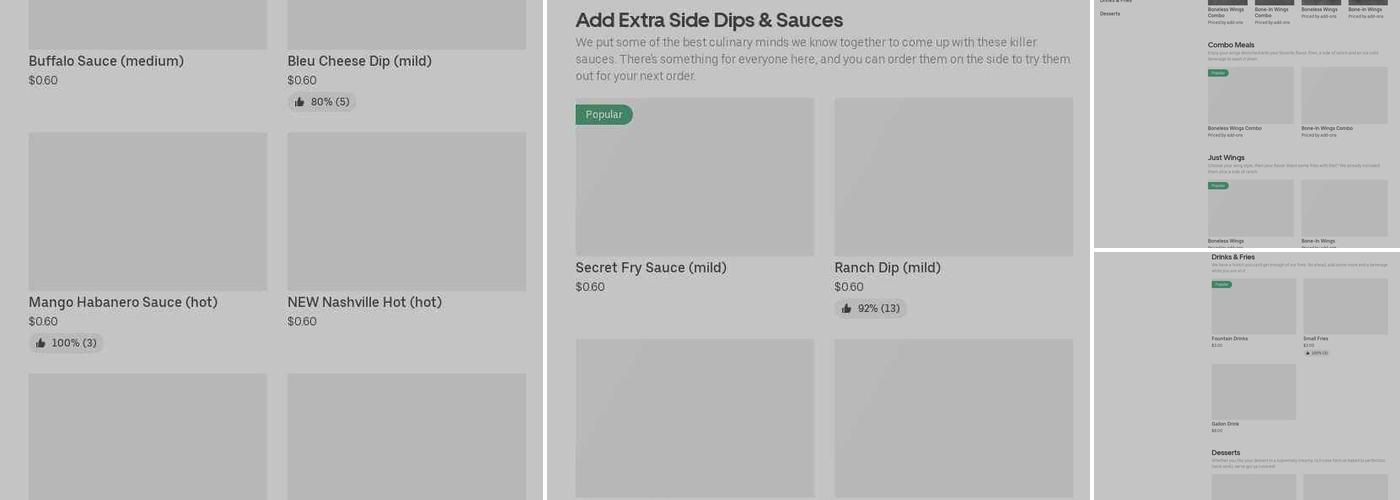 It's Just Wings Menu