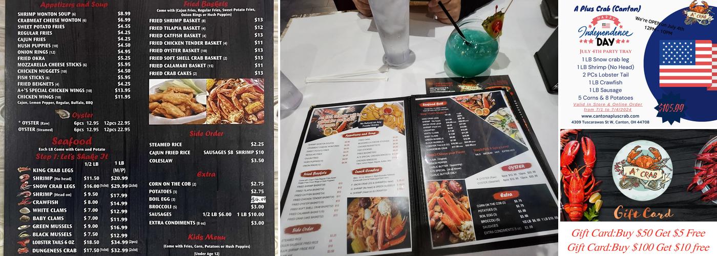 A Plus Crab (Canton) Menu