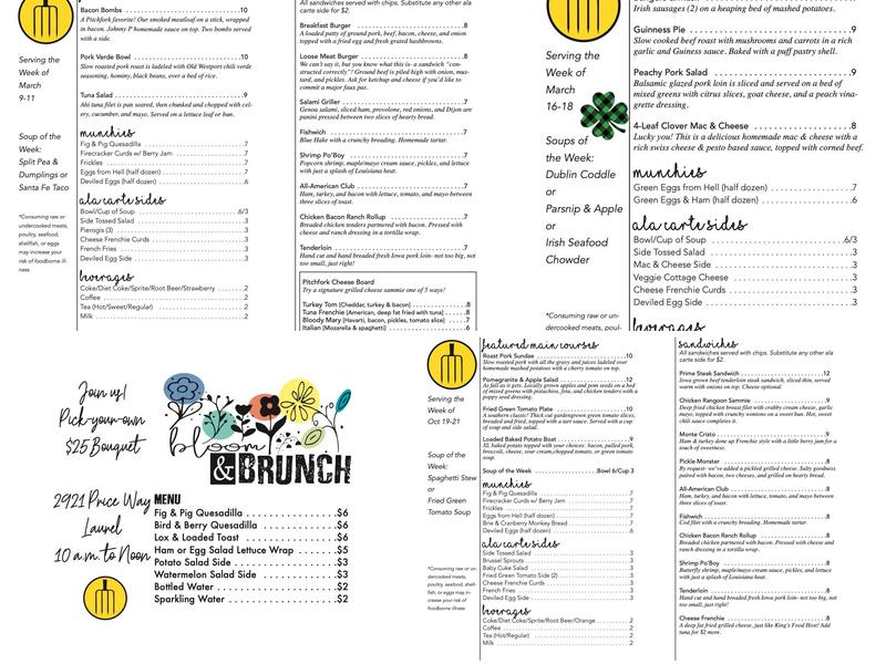 Pitchfork Primitives & Fodder Menu