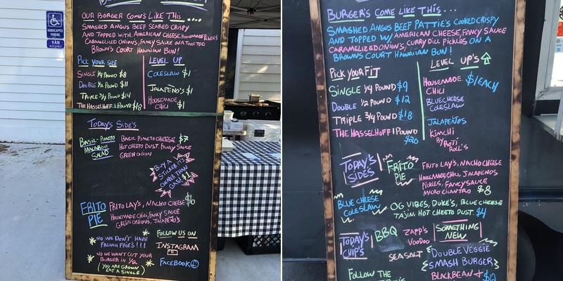 BlackOut Burger Menu