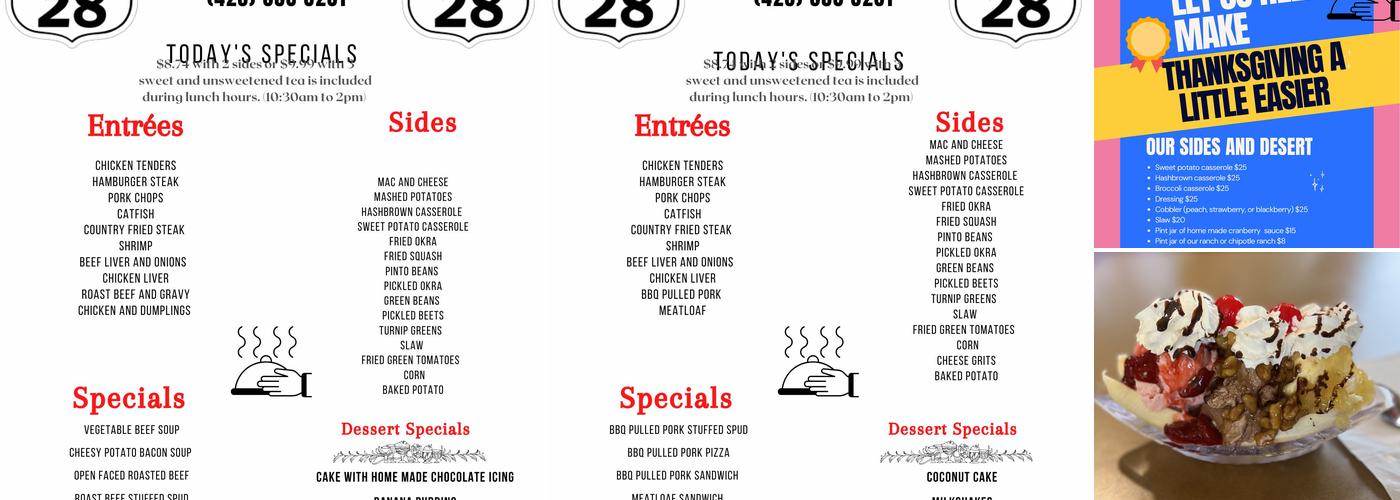 Cafe on 28 Menu