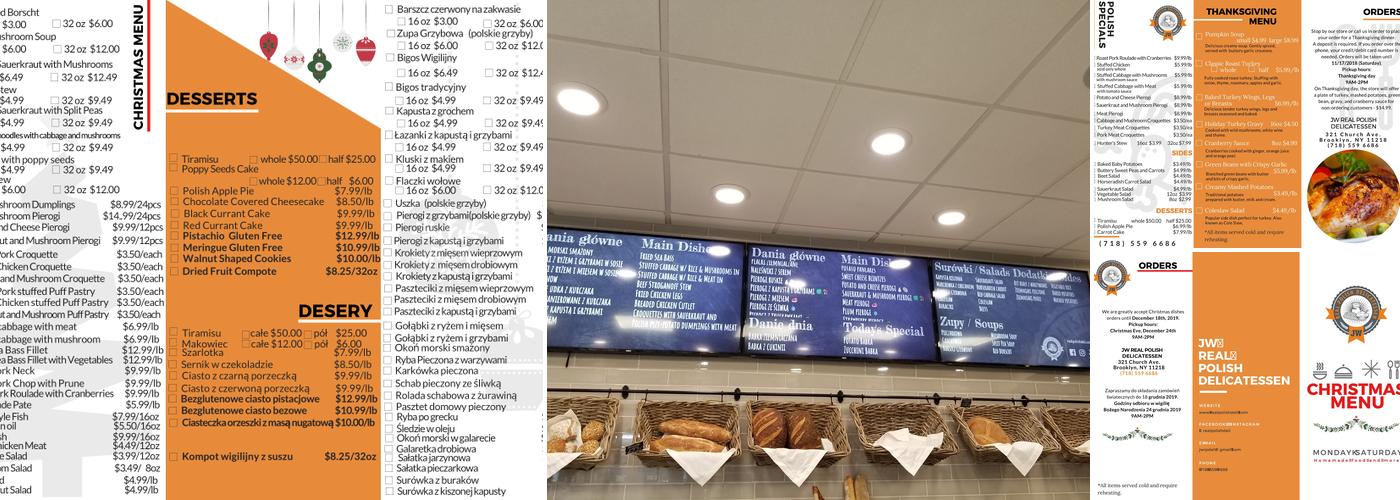 JW Real Polish Delicatessen Menu