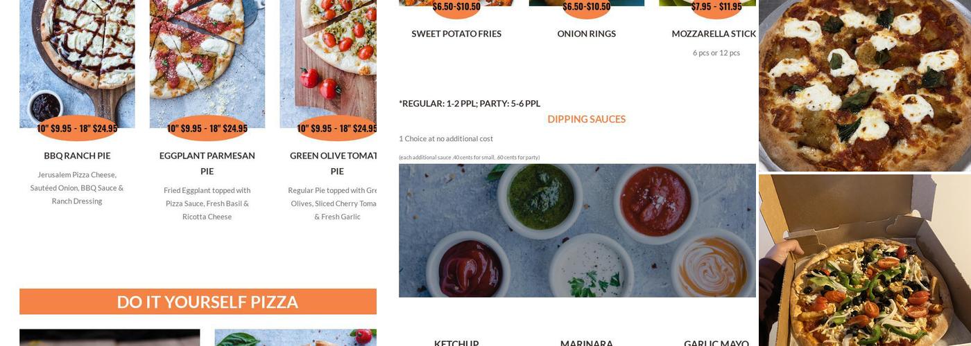 Jerusalem Express Menu